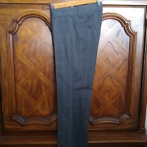Theory Wool Slacks Gray Windowpane, Size 00 NWT